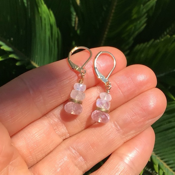 Sundance charm moonstone earrings - Picture 3 of 5